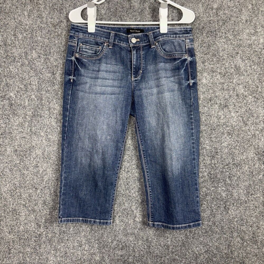 White House Black Market Jeans Womens Size 6 Blue Pedal Pusher